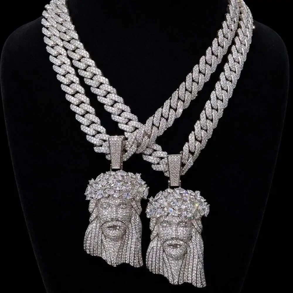 Iced Out Jesus pendant with 13mm cuban link 22inch